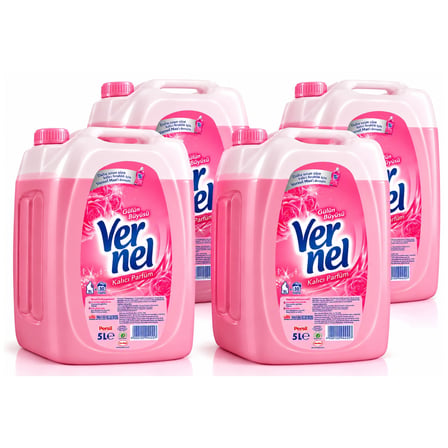 Vernel Çamaşır Yumuşatıcı 5 Lt Gülün Büyüsü 4 lü (20 Litre)