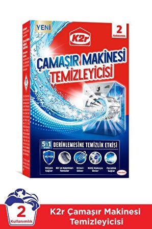 K2R Çamaşır Makinesi Temizleyicisi 2'li Set (4 Kullanımlık) 