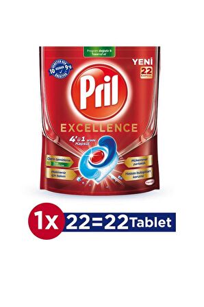 Pril Excellence Bulaşık Makinesi Tableti 2x22'li 