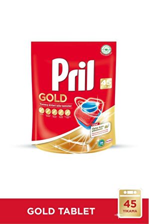 Pril Gold 90 Yıkama Tablet Bulaşık Makinesi Deterjanı 2x45 Adet 