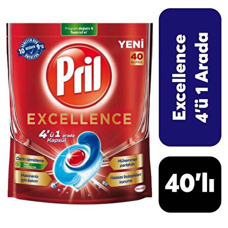 Pril Excellence Bulaşık Makinesi Tableti 40'lı 