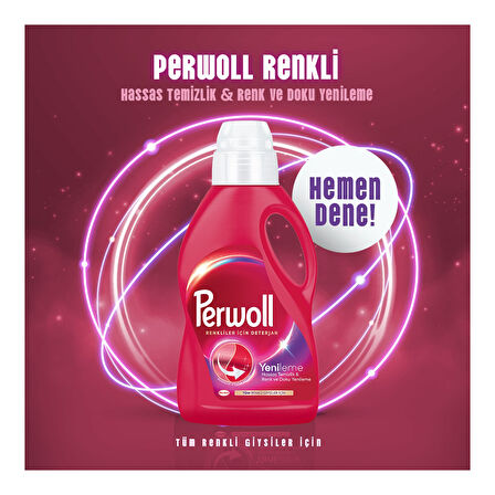 Perwoll Hassas Bakım Sıvı Çamaşır Deterjanı Renkli Yenileme 3960 ml