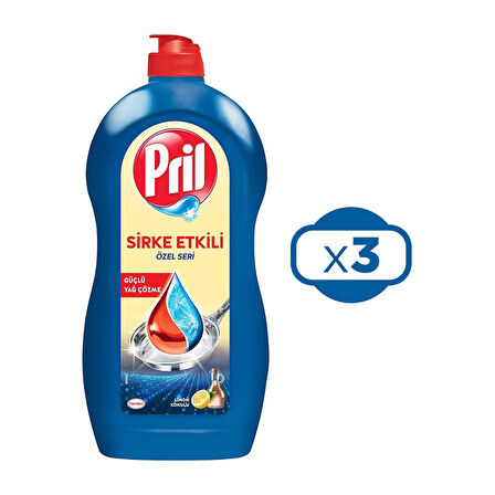 Pril Sirke Etkili Özel Seri 1100 ml Bulaşık Deterjanı x 3 Adet