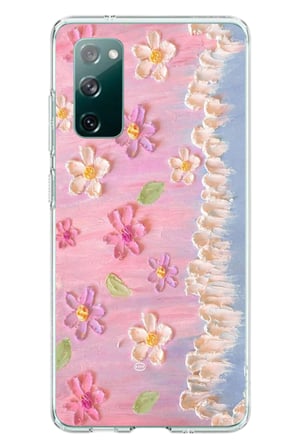 Samsung Galaxy S20 FE Uyumlu Çiçek Dalgaları Baskılı Silikon Kılıf