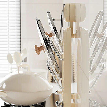 Mutfak Tava Tencere Kapak Tutucu Organizer Raf 