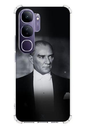 Vivo V40 Lite Uyumlu Zarafet ve Asalet: Atatürk Smokinli Baskılı Silikon Kılıf
