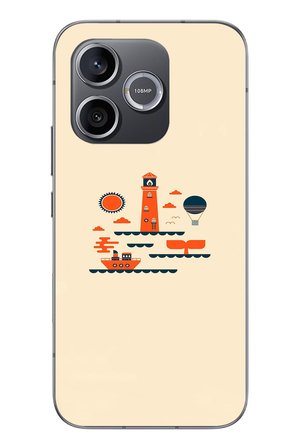 Honor 600 Uyumlu Sade Tatil Baskılı Silikon Kılıf