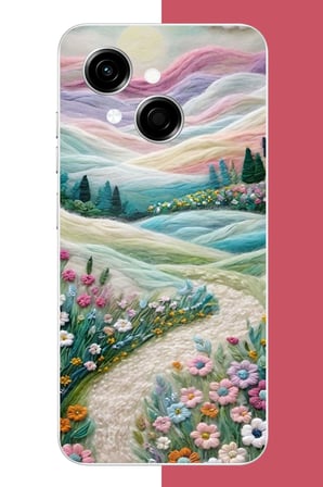Tecno Spark GO 1 Uyumlu çiçekli plato Baskılı Silikon Kılıf
