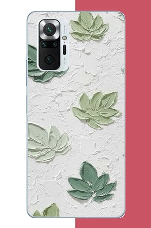 Redmi Note 10 PRO Uyumlu tuvaldeki yaprak Baskılı Silikon Kılıf