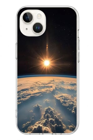 İphone 13/14 Uyumlu Uzay Günbatımı Baskılı Silikon Kılıf