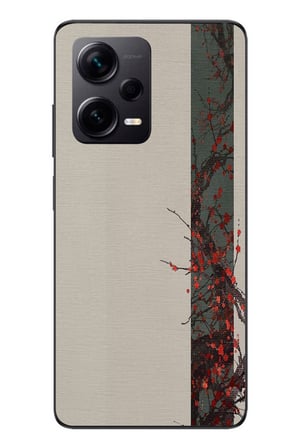 Redmi Note 12 Pro Plus Uyumlu Sade Sonbahar Sarmaşık Baskılı Silikon Kılıf