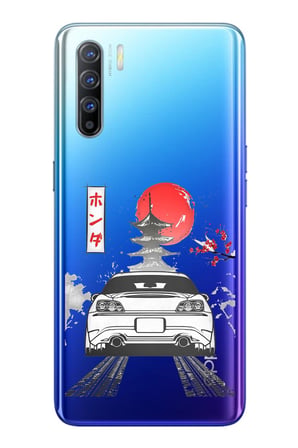 Oppo Reno 3-A91 Uyumlu S2000 Tasarımlı Baskılı Silikon Kılıf