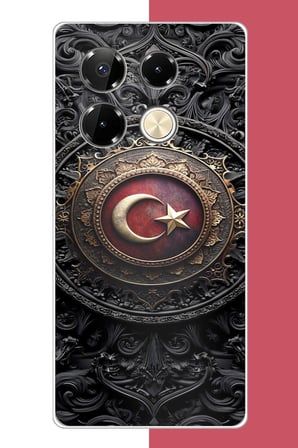 Infinix Note 40 PRO Uyumlu Türk Rozet Baskılı Silikon Kılıf