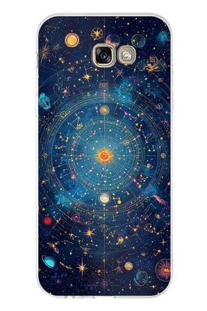 Samsung Galaxy A7 2017 Uyumlu Yıldız Atlası Kozmik Rehber Baskılı Silikon Kılıf
