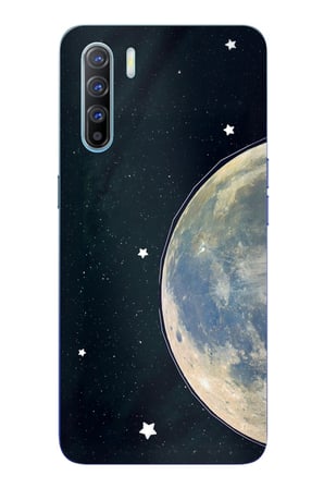 Oppo Reno 3-A91 Uyumlu Minimalist Galaksi Yıldızlı Gece Baskılı Silikon Kılıf