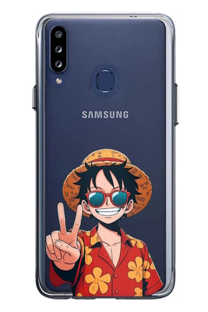 Samsung Galaxy A20S Uyumlu Monkey D. Luffy Tasarımlı Baskılı Silikon Kılıf