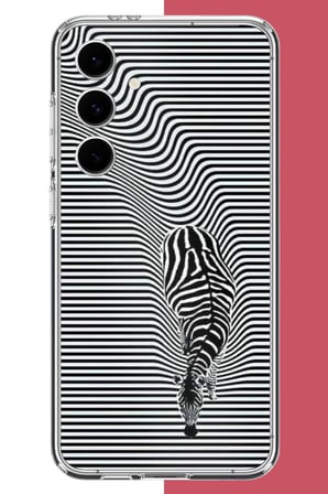 Samsung Galaxy S24 FE Uyumlu Abstract zebra Baskılı Silikon Kılıf