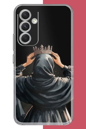 Samsung Galaxy A17 Uyumlu Taç Baskılı Silikon Kılıf