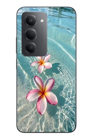 Redmi 15 Uyumlu Denizde Çiçekler Baskılı Silikon Kılıf