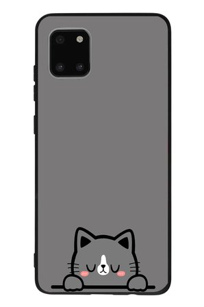 Samsung Galaxy Note 10 Lite Uyumlu Uyuyan Kedi Baskılı Silikon Kılıf