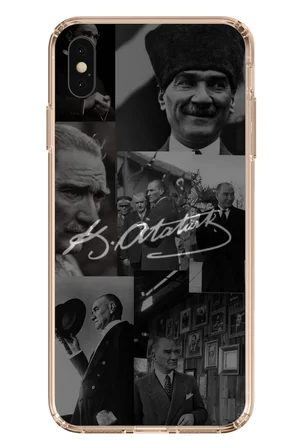 iPhone XS MAX Uyumlu Kemal Atatürk İmza Baskılı Silikon Kılıf