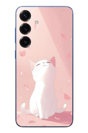 Samsung Galaxy S25 Plus Uyumlu Minnoş Kedi Baskılı Silikon Kılıf