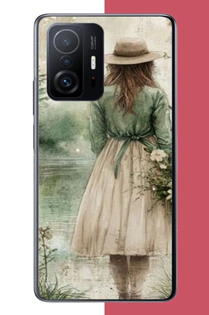 Xiaomi Mi 11T-11T PRO Uyumlu göle bakan kadın Baskılı Silikon Kılıf