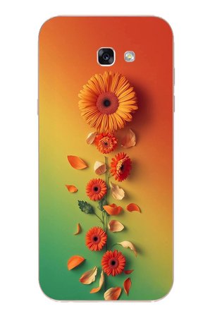 Samsung Galaxy A7 (2017) Uyumlu Ayçiçeği Bükleleri Baskılı Silikon Kılıf