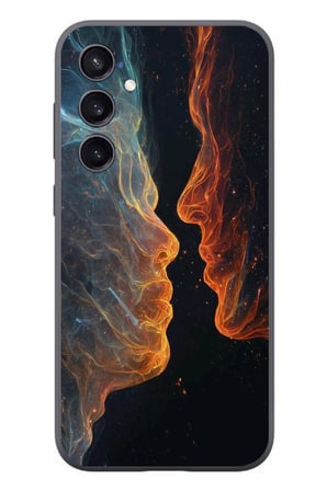 Samsung Galaxy S23 Uyumlu Kavuşan Çizgiler Baskılı Silikon Kılıf