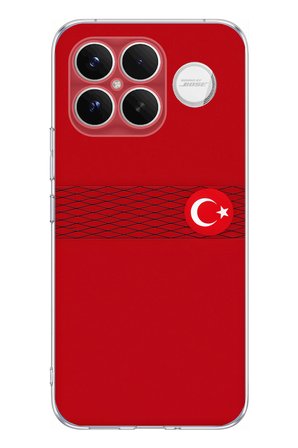 Poco F8 Ultra Uyumlu Türk Milli Takım Izgara Desenli Forma Baskılı Silikon Kılıf