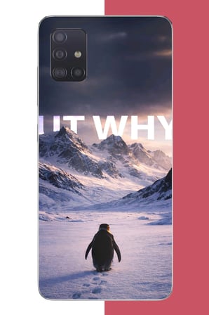 Samsung Galaxy A51 Uyumlu Nihilist Penguen Baskılı Silikon Kılıf