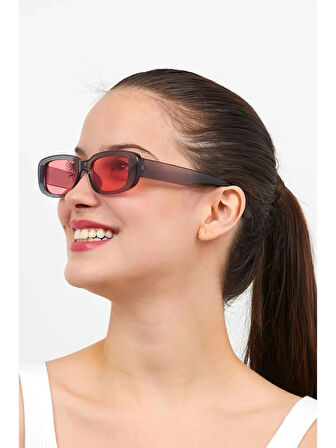 Luna Jewelry Geometrik Duman Kadın Güneş Gözlüğü