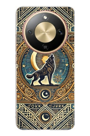 Honor Magic 8 Lite Uyumlu Yalnız Kurt Göktürk Baskılı Silikon Kılıf