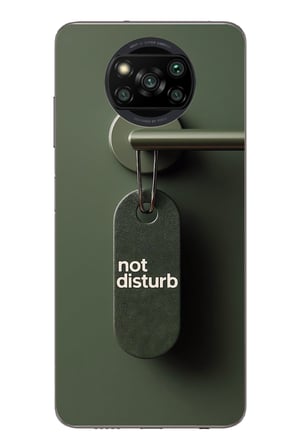 Poco X3 Uyumlu Not Disturb Baskılı Silikon Kılıf