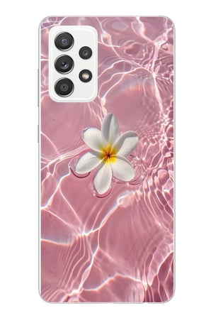 Samsung Galaxy A52 Uyumlu Dalgalı Papatya Baskılı Silikon Kılıf