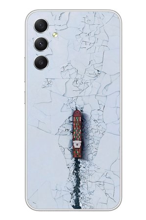 Samsung Galaxy A34 Uyumlu Yük Gemisi Baskılı Silikon Kılıf