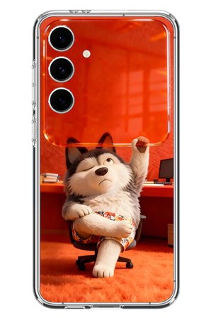 Samsung Galaxy S24 FE Uyumlu Keyifli Köpek Baskılı Silikon Kılıf