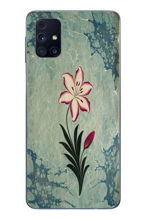 Samsung Galaxy M31s Uyumlu Çiçek Deseni Baskılı Silikon Kılıf