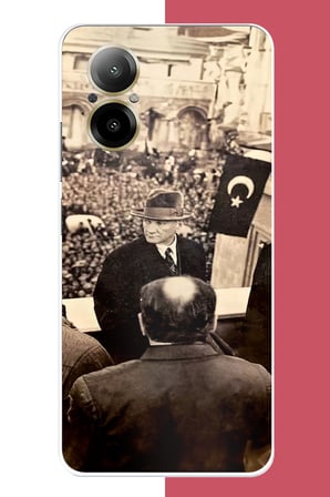 Realme 12 Lite Uyumlu halka seslenen atatürk2 Baskılı Silikon Kılıf