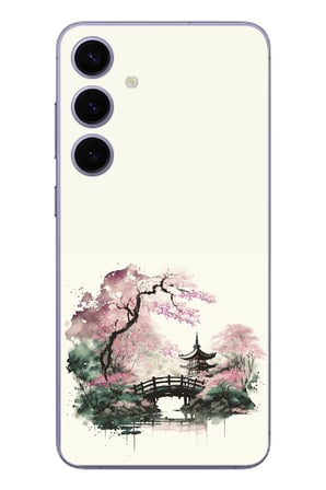 Samsung Galaxy S24 Plus Uyumlu Japon Bahçesi Baskılı Silikon Kılıf