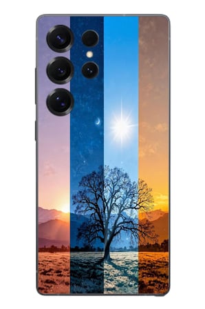 Samsung Galaxy S25 Ultra Uyumlu Gündoğumu Mevsimi Baskılı Silikon Kılıf