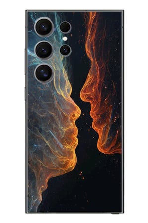 Samsung Galaxy S24 Ultra Uyumlu Kavuşan Çizgiler Baskılı Silikon Kılıf