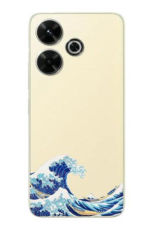 Redmi 13 Uyumlu Kanagawa Oki Nami Ura Dalgası Tasarımlı Baskılı Silikon Kılıf
