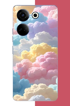 Tecno Camon 20-20 PRO Uyumlu renkli bulut Baskılı Silikon Kılıf