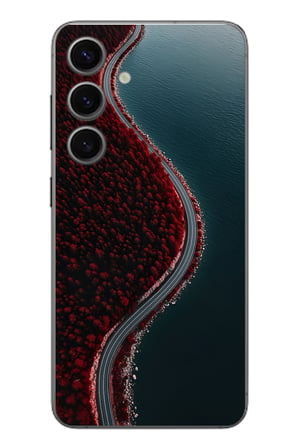 Samsung Galaxy S24 Uyumlu Sonbahar Yolu Baskılı Silikon Kılıf