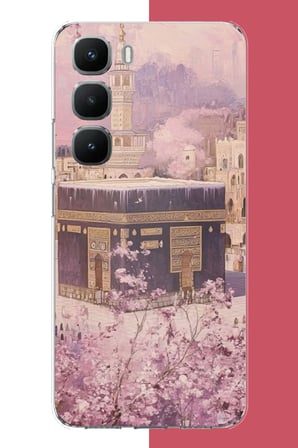 Infinix Hot 60 Pro Uyumlu pembe çiçekli kabe Baskılı Silikon Kılıf