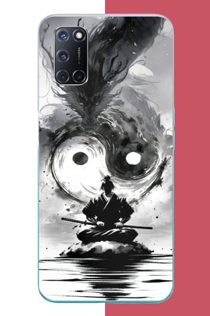 OPPO A52-A72-92 Uyumlu samuray Baskılı Silikon Kılıf
