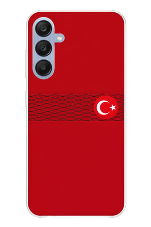 Samsung Galaxy A25 Uyumlu Türk Milli Takım Izgara Desenli Forma Baskılı Silikon Kılıf