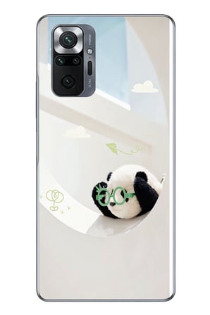 Redmi Note 10 Uyumlu Gözlüklü Panda Baskılı Silikon Kılıf