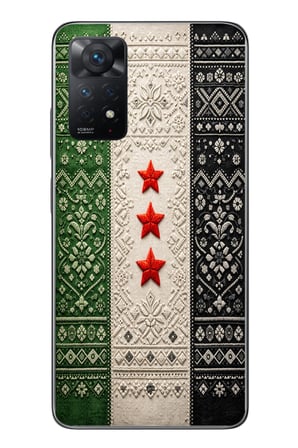 Redmi Note 11 Pro 4G Uyumlu Suriye Bayrağı Dokuma Baskılı Silikon Kılıf
